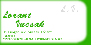 lorant vucsak business card